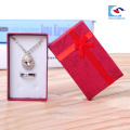 China wholesale velvet jewelry gift boxes cardboard necklace and earring gift box